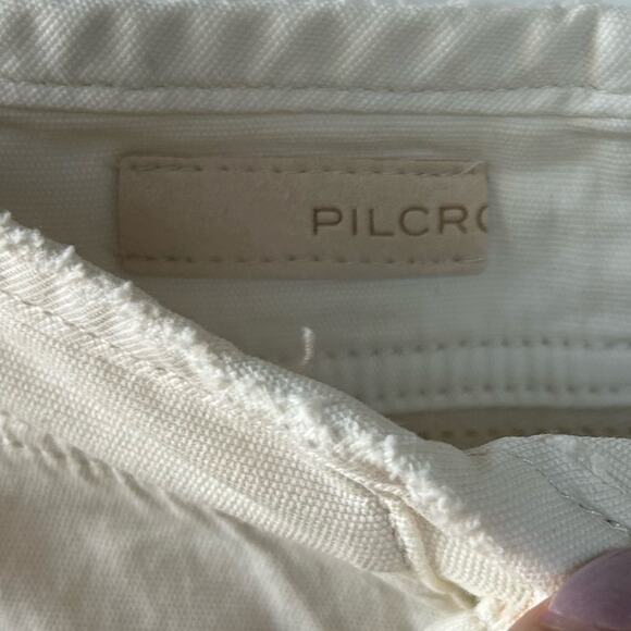 Anthropologie Pilcro The Wanderer Pants Cream Floral Patchwork Boho Size 29 - Picture 5 of 7